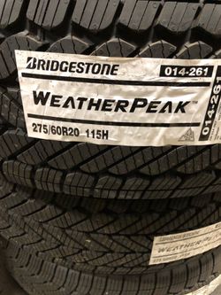 Brand New Tires (1) Bridgestone Weatherpeak (275/60R20) (Single) ($159)