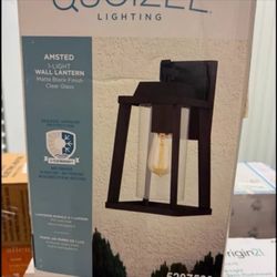 Quoizel Amsted 1-Light 13.13-in H Matte Black Outdoor Wall Light