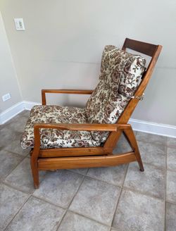Mid Century Modern Danish Reclining High Back Lounge Chair