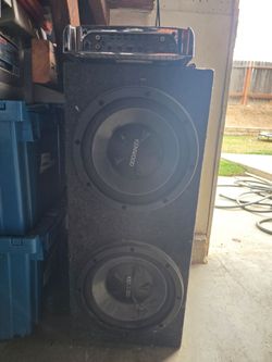 2 10 in. Kenwoods and amp