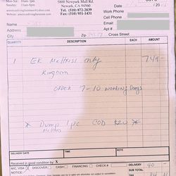 EK firm matress king size.