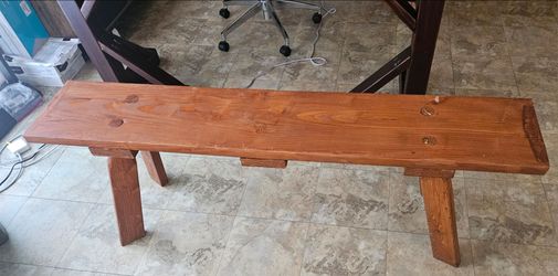 Heavy-Duty Handmade Wooden Bench — 5 ft Long — Indoor/Outdoor/Studio Bench