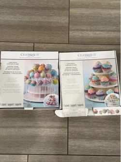 2 Cake Pop and Cupcake Stands