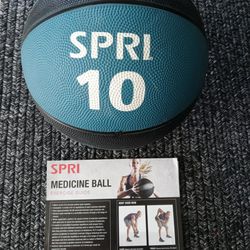 Spri 10lb. Medicine Workout Ball Exercise Training 