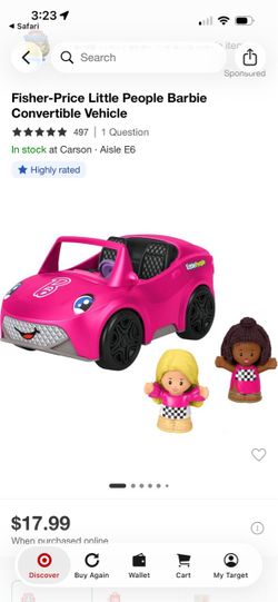 Little People Barbie Convertible Car