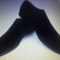 Men,’s Round Toe  Black Suede Shoes