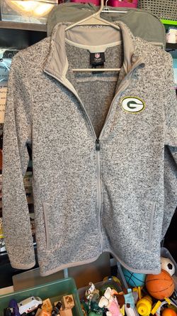 Greenbay packers zip up youth sweater.