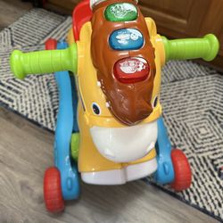 Interactive Toddler Ride-On Horse Toy with Lights and Sounds