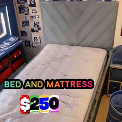 Twin Size Frame And Mattress 