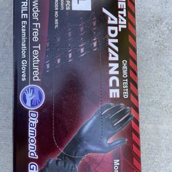 1 Case of Black Nitrile Gloves 5.5Mil 