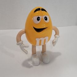 M&M Yellow Character 5.25" Rubber & Hard Plastic Figure ~ Freestanding, M&Ms
