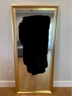 Large full size mirror with gold frame
