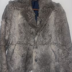 Rabbit Fur Coat Size M 