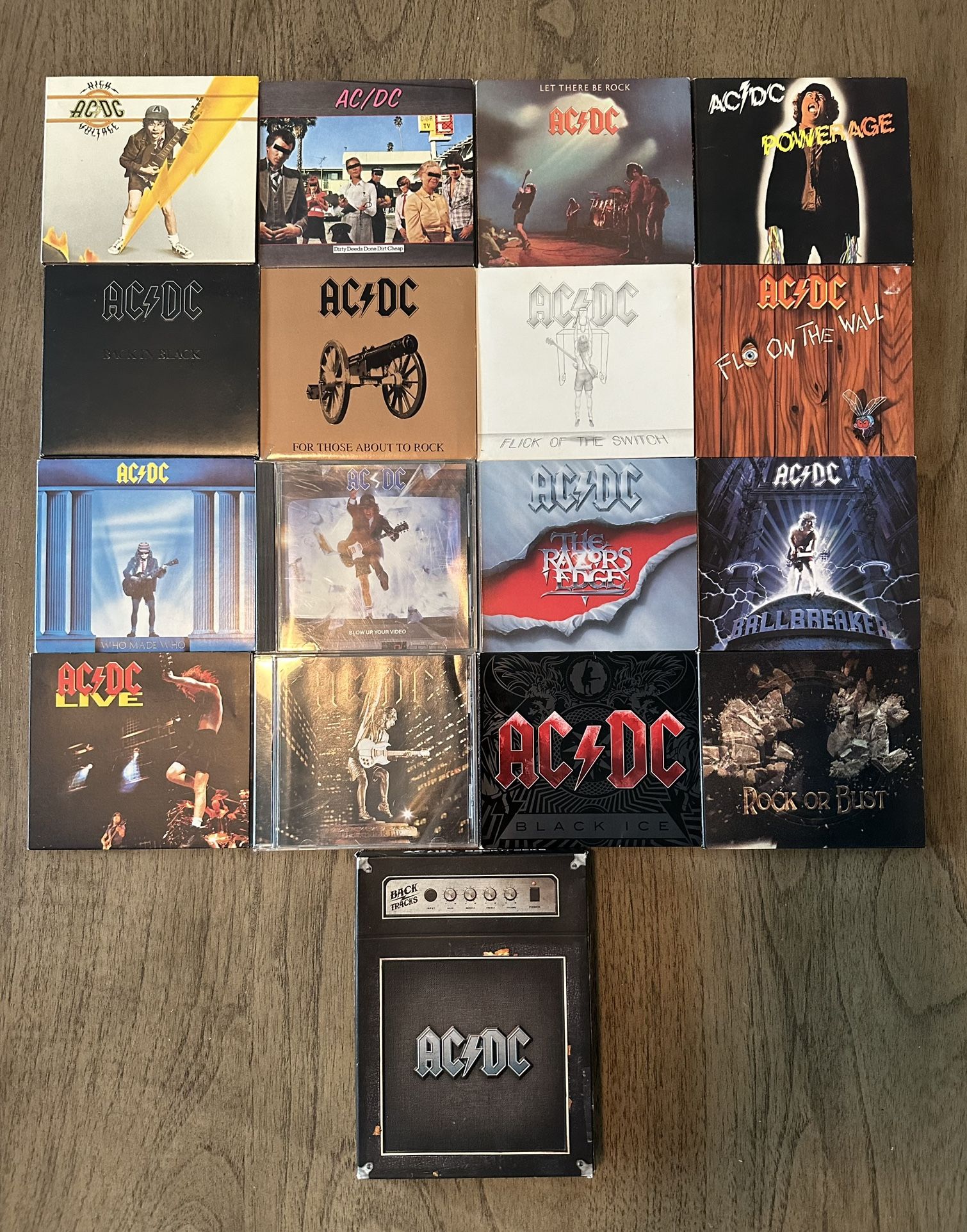 AC/DC cd albums + Book and Pins