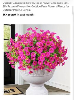 2 Bundles of Faux Petunia Flowers
