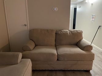 Bob’s Furniture Charleston Beige Sofa & Loveseat Set