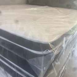 Queen Pillowtop Mattress And Box Spring New In Plastic Free Delivery In Atlanta 