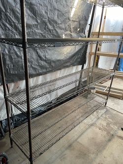 Heavy duty 4 tiers steel long Rack holds up to 500 lbs
