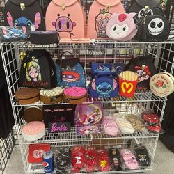 Back Pack, Bags, Jack, Stich, Barbie, Mario, Sailor, Peach, Concha