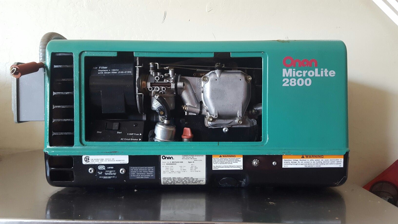 Onan Microlite 2800 watt Generator for RV Camper Trailer