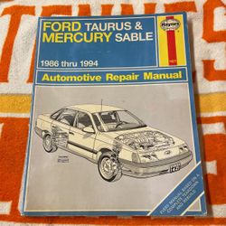 Haynes Ford Taurus and Mercury Sable 1986 through 1994 repair manual