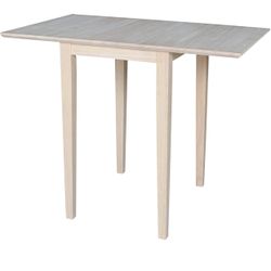 New International Concepts Small Drop-leaf Table, Unfinished