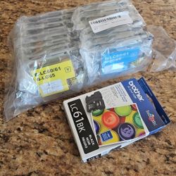 Lot of New Brother LC61 Black Cyan Magenta Yellow LC61CL 16x Ink Cartridges