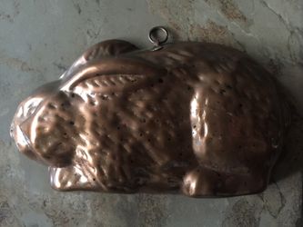 Vintage Copper and Aluminum Bunny Jello Mold