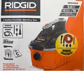 RIDGID 15 L (4 Gal.) 5.0 Peak HP Portable Wet Dry Vac with Auto Detailing Kit