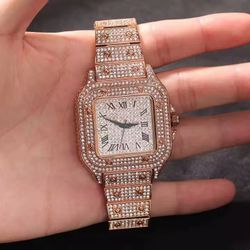 Men’s Iced Out Watch | Hip Hop Bust Down | Luxury Quartz Drip