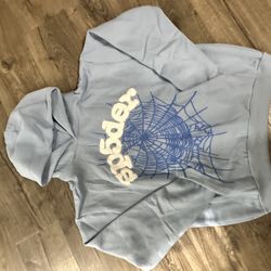 Baby blue sp5der hoodie