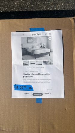 California king bed frame in box