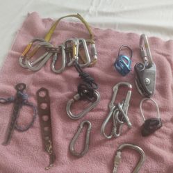 Bunch Of Miscellaneous Rock Climbing Equipment