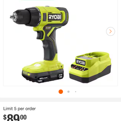 ryobi 18v drill kit new