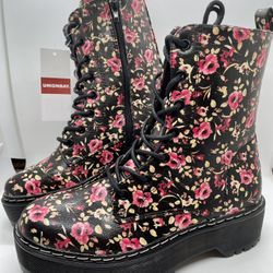 Unionbay Leather Kiwi Combat Platform Boot