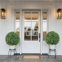 25.6" Artificial Boxwood Topiary Ball 2 Pack
