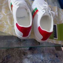 Unisex White Gucci Ace Sneakers