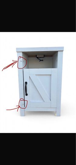 Farmhouse table with charging stations on top. - new with two holes( factory defect)