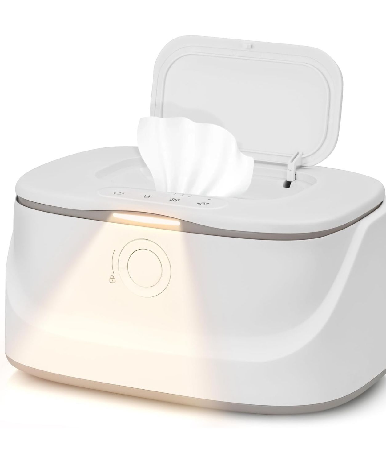 NEW IN BOX Baby Wipe Warmer with Night Light and 3 Heat Modes, Baby Shower Gifts for Mom, Wipe Warmer and Baby Wet Wipes Dispenser for Large Wipes, Wi