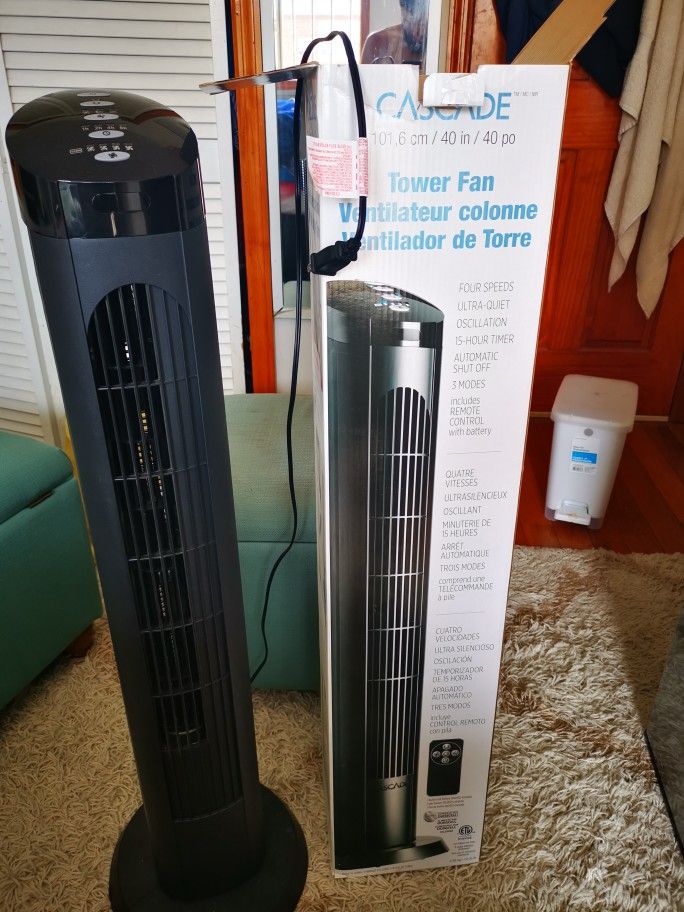 Cascade Tower Fan with remote control