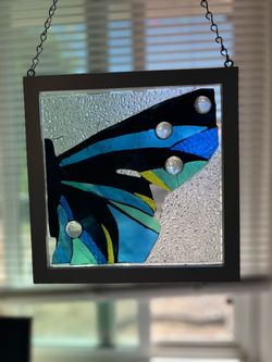 Butterfly Wing Stained Glass Suncatcher