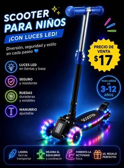Kids 3-Wheel Kick Scooter