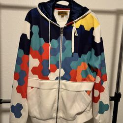 Makobi multi-coloured zip-up hoodie with matching joggers
