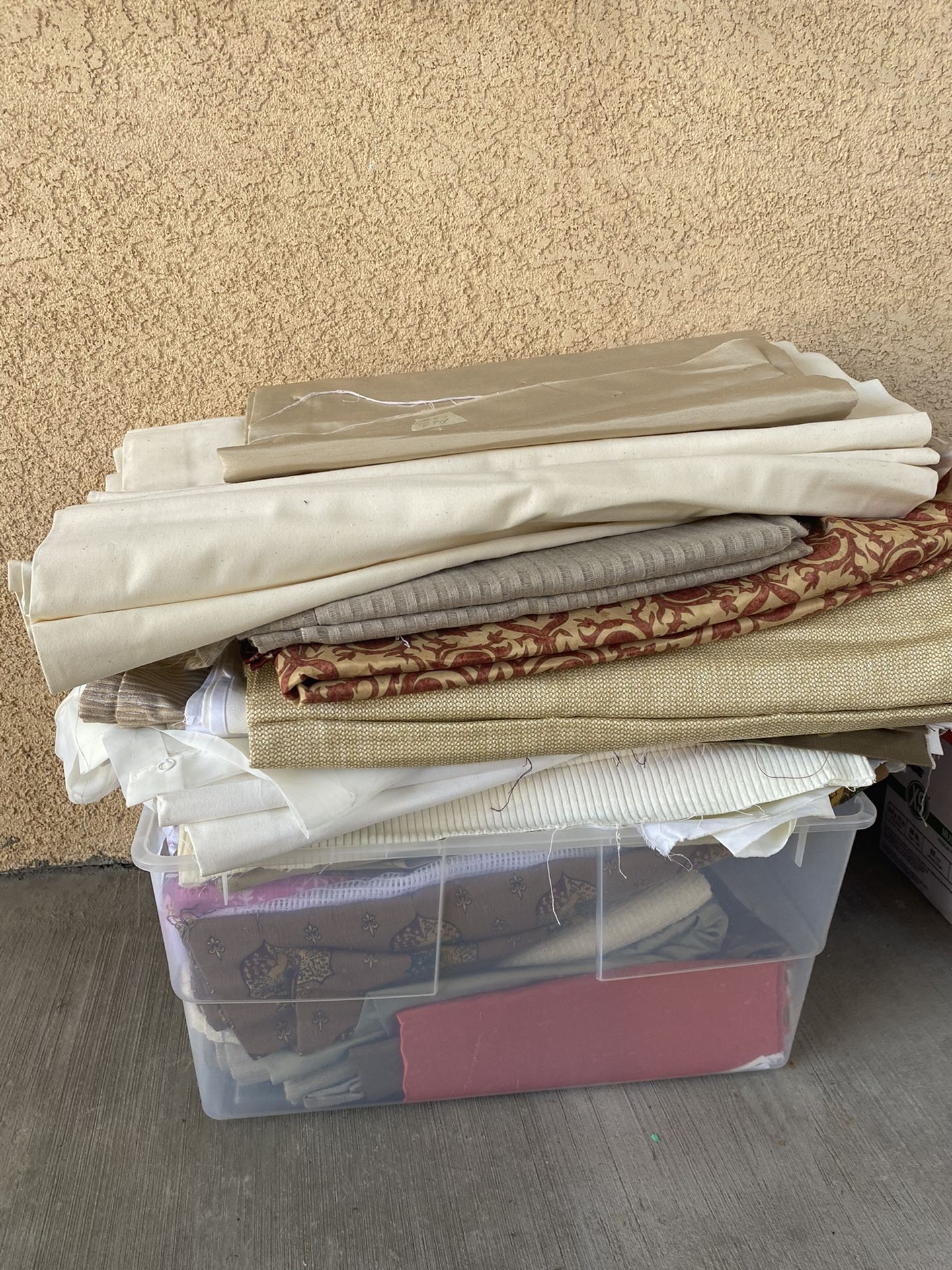 Box of Assorted Fabric