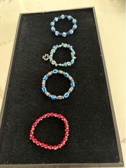 Assorted fashion evil eye bracelet set