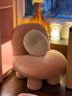 Urban Outfitters Pink Velvet Bubble Chair