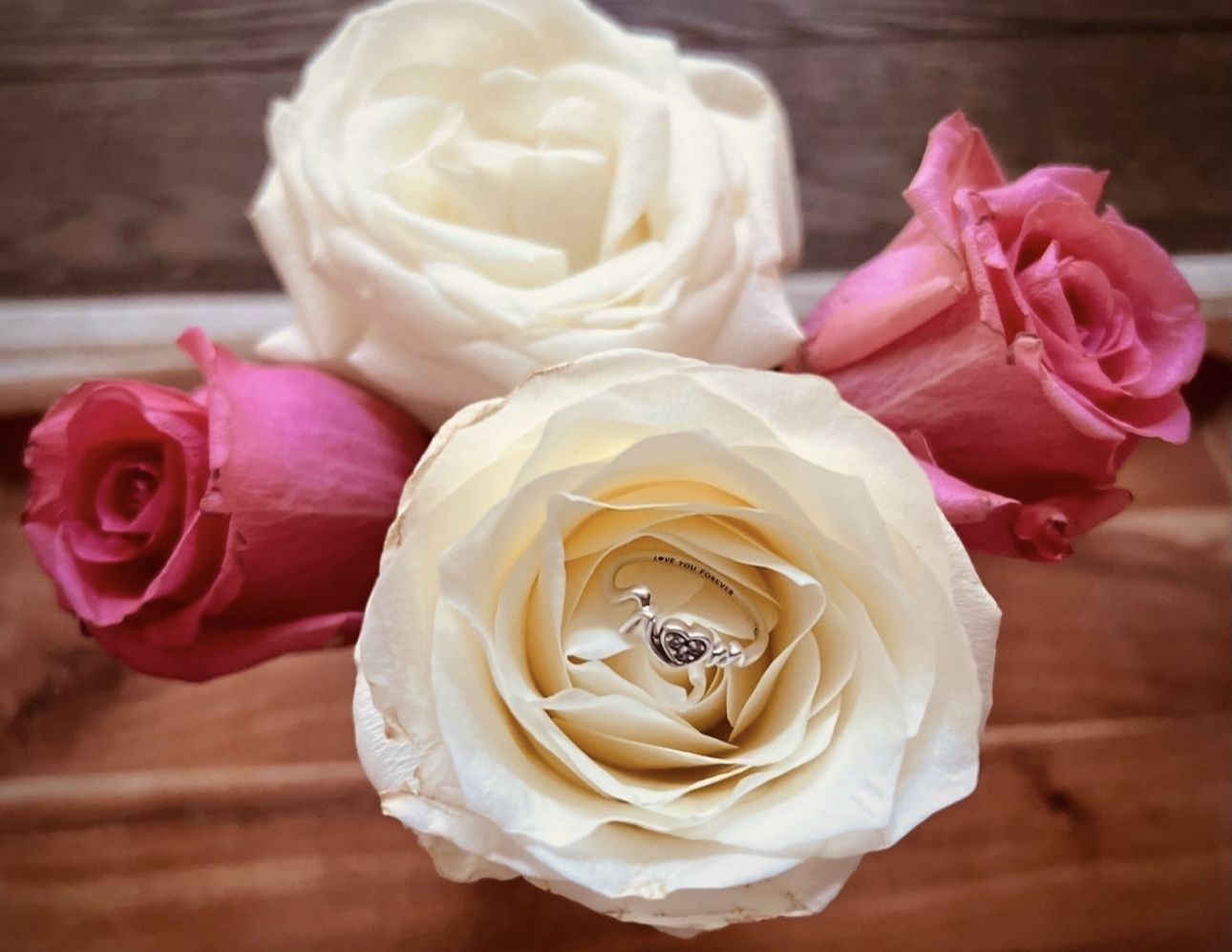 Mom Pavé Heart Ring