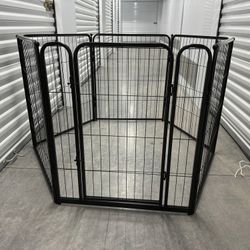 FXW Adjustable HomePlus Indoor Dog PlayPen 6 Panels 32" High Metal Door Collapsible