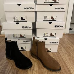 $20  HOLIDAY SALE🔥🔥. LADIES BRAND NEW BOOTS.  SUPER SUEDE.  ALL BOXED.  TAN AND BLACK.  SIZES 6.5 To 7.5.  WAS $49.99!!   HOLIDAY SALE $20 🎄🎄🎄