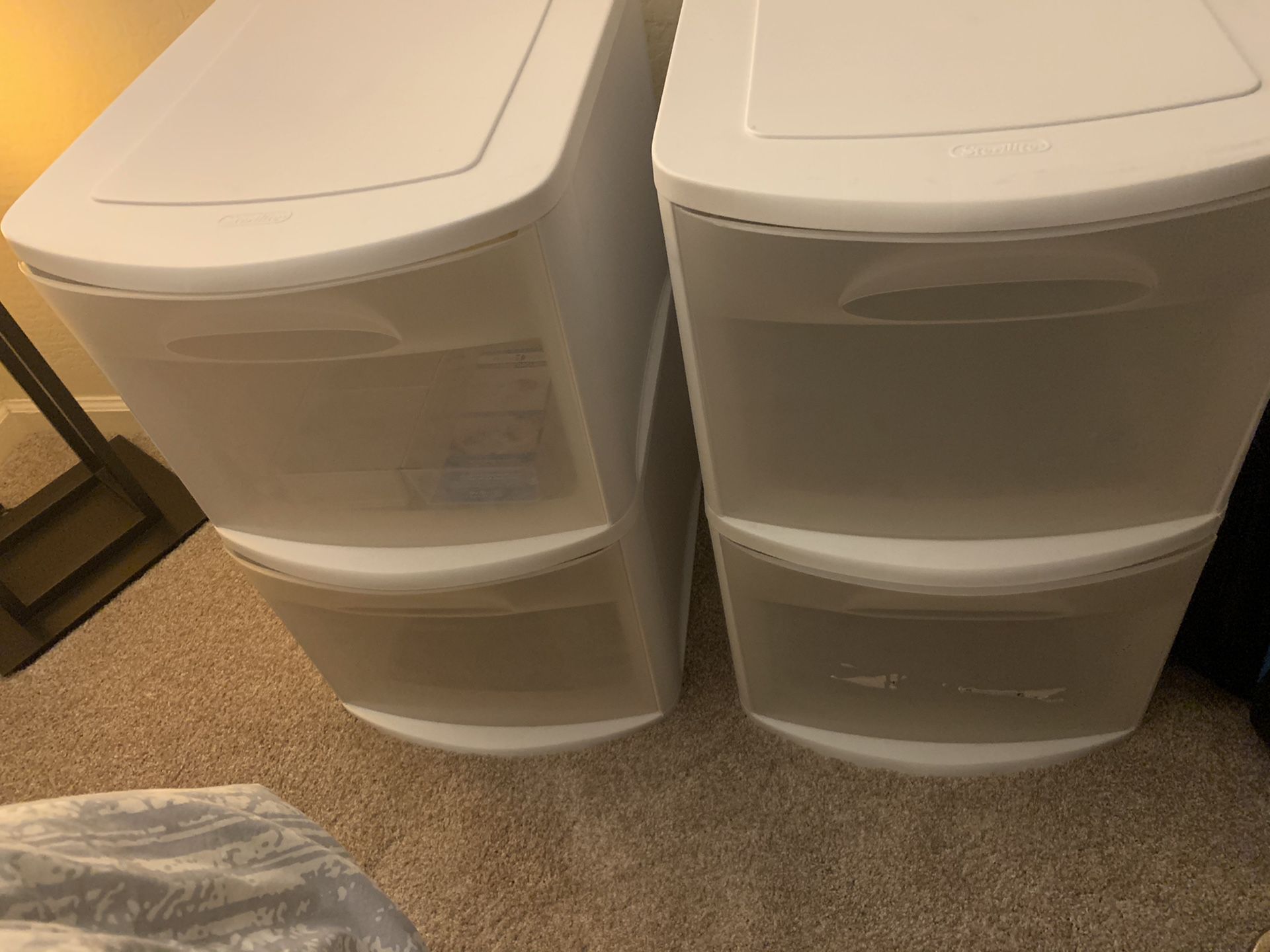 Large Sterilite 2 Drawer Bin, distance learning, storage, files, clothing, remote learning, education, closet, organization $12 each, 2 for 20